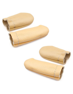 2 Pares Dedales de Cuero Mayboos para Costura y Manualidades