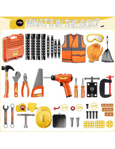 Juego de Banco de Herramientas MAGIC4U 95PCS para Niños 2