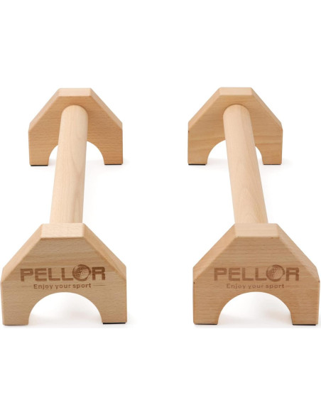 Soportes para Flexiones PELLOR de Madera 50cm Antideslizantes