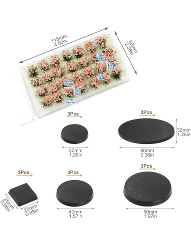 Arbustos Miniatura Flores Tuft Evemodel para Escenografía
