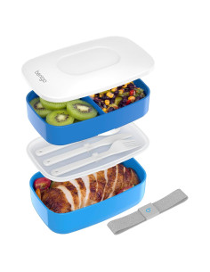 Bentgo Classic - Caja Bento Apilable 3 Compartimentos Azul