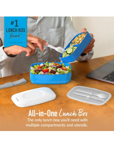 Bentgo Classic - Caja Bento Apilable 3 Compartimentos Azul 2