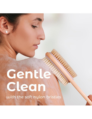 Cepillo de Espalda MainBasics Doble Cara Lavanda 41.91 cm