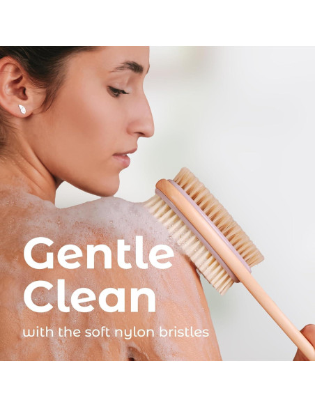 Cepillo de Espalda MainBasics Doble Cara Lavanda 41.91 cm