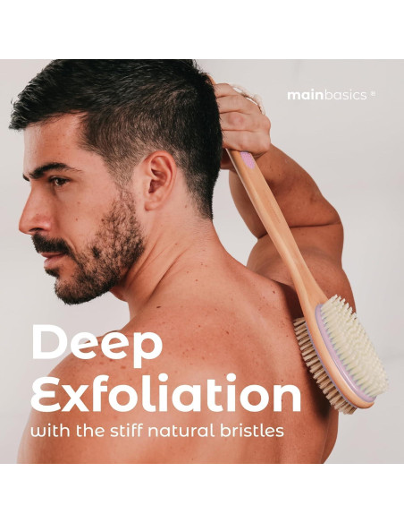 Cepillo de Espalda MainBasics Doble Cara Lavanda 41.91 cm