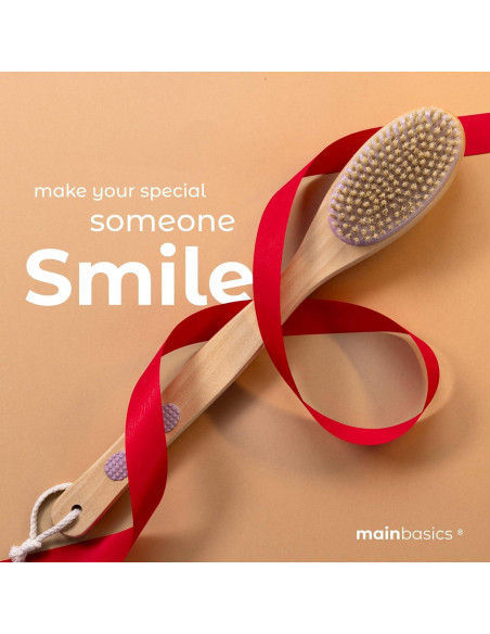 Cepillo de Espalda MainBasics Doble Cara Lavanda 41.91 cm