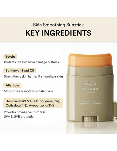 Abib Airy Sunstick SPF50+ 23g Protector Solar Coreano
