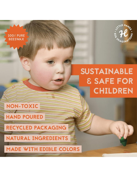 Ceras de Abeja Hieno 100% Puras No Tóxicas - 8 Colores