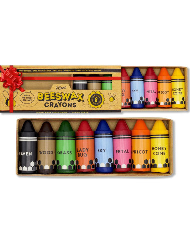 Ceras de Abeja Hieno 100% Puras No Tóxicas - 8 Colores