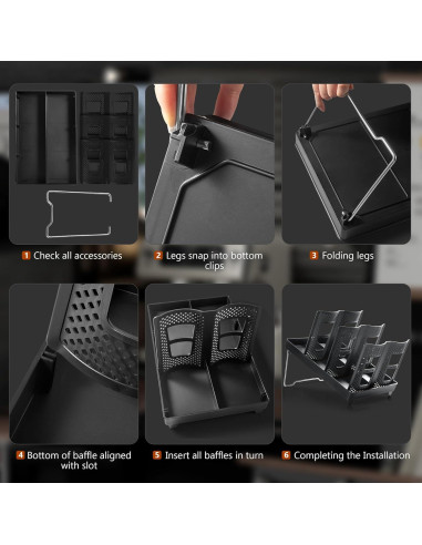 Dispensador de vasos de papel Wymulot 6 ranuras 33x23 cm Negro