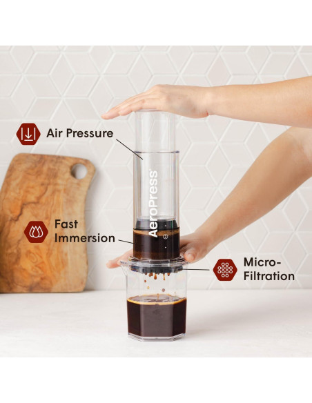 AeroPress Clear XL Cafetera Portátil 3 en 1 600 ml