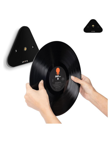 Soporte para Discos de Vinilo Likesing Acrílico Negro Montaje en Pared