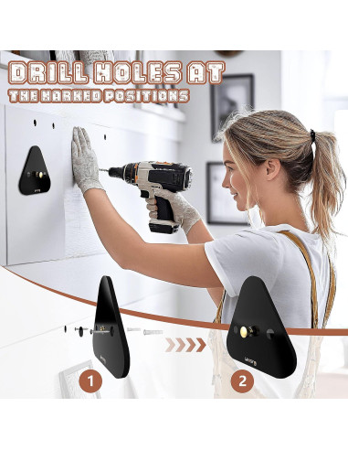 Soporte para Discos de Vinilo Likesing Acrílico Negro Montaje en Pared