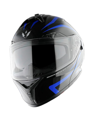Casco Modular de Motocicleta 1Storm LED-X90 Flecha Azul