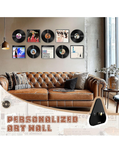 Soporte para Discos de Vinilo Likesing Acrílico Negro Montaje en Pared