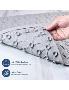 Alfombra Antideslizante OLUFIA 71x40 cm Goma Gris 2