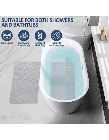 Alfombra Antideslizante OLUFIA 71x40 cm Goma Gris