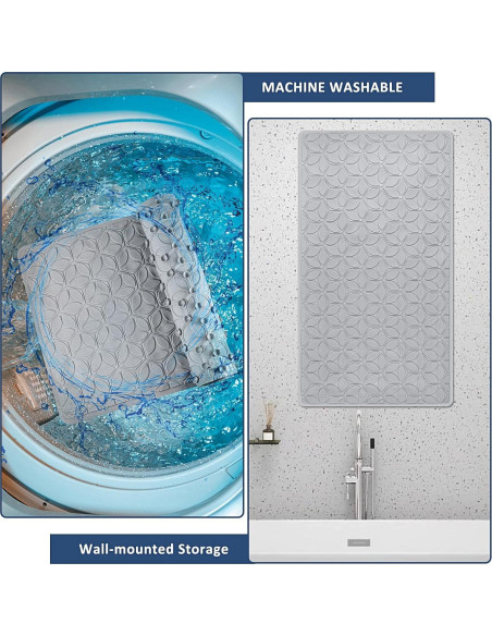 Alfombra Antideslizante OLUFIA 71x40 cm Goma Gris