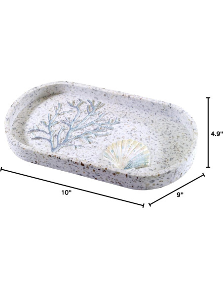 Bandeja de Tocador Avanti Linens Coastal Terrazzo 25.4x12.4cm