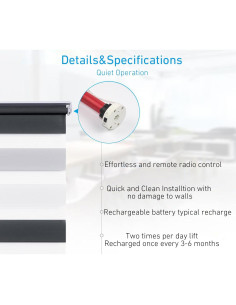 Motor de Cortina Rollerhouse 25mm Inalámbrico Silencioso 2