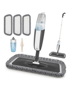 MANGOTIME Spray Mop Microfibra 300ml - Trapeador Ajustable 120cm