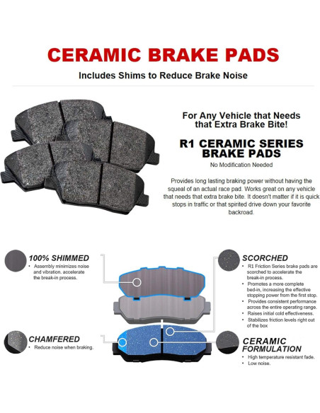 Kits de Frenos Delanteros R1 Concepts eLine Cerámicos Toyota