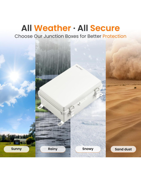 Caja Eléctrica Exterior QILIPSU 21x16x10cm IP66 Gris Caja Eléctrica Exterior QILIPSU 21x16x10cm IP66 Gris