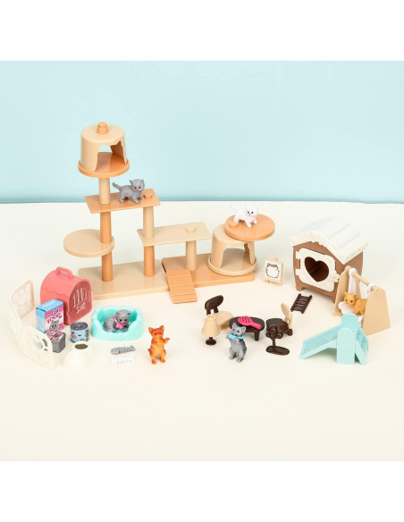 Juego de Figuras de Gato TQQFUN 43 Piezas para Niños