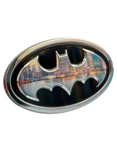 Emblema 3D Batman Fan Emblems Negro y Cromo 9.55x5.74cm