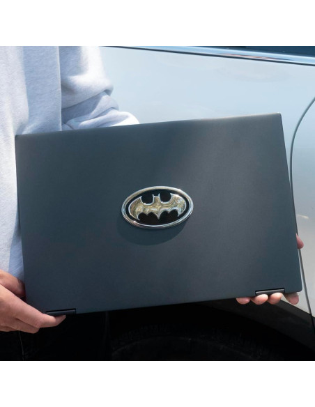 Emblema 3D Batman Fan Emblems Negro y Cromo 9.55x5.74cm