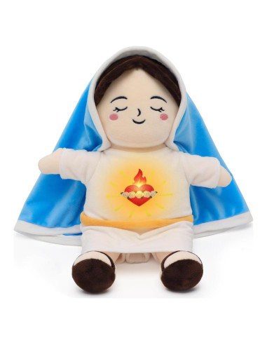 Muñeca de Felpa Virgen María con Luz y Sonido Yelakey
