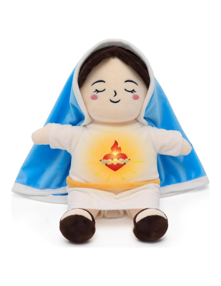Muñeca de Felpa Virgen María con Luz y Sonido Yelakey