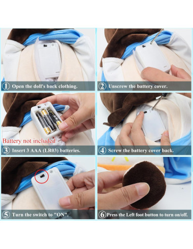 Muñeca de Felpa Virgen María con Luz y Sonido Yelakey