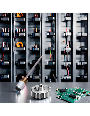 Motor de Engranaje DC 6V FUZHUI M4x55mm para Robótica