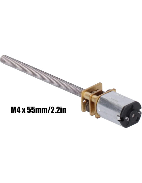 Motor de Engranaje DC 6V FUZHUI M4x55mm para Robótica