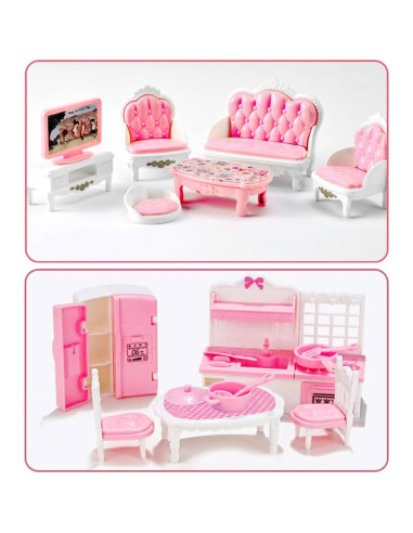 Juego de Muebles para Casa de Muñecas 35 Pcs SHENGJIAAO