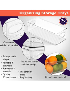 Contenedores de Almacenamiento ClearSpace 2 Paquete 25.4x10.2x7.6 cm 2