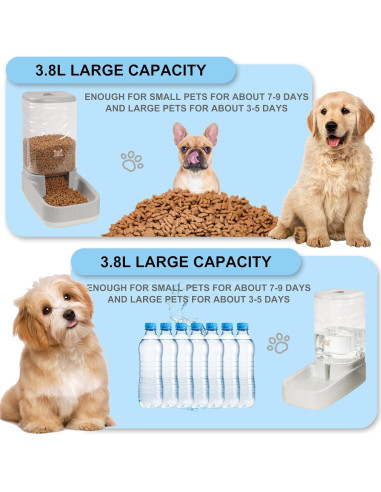 Comedero Automático Elevon 3.8L para Gatos y Perros