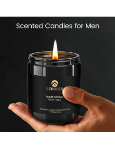 Vela Aromática Masculina Bersiler de Soja 200g - Fragancia Sándalo 2