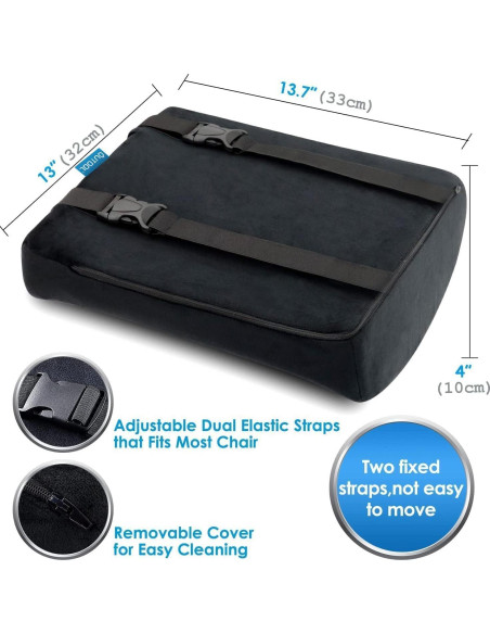 Cojín de Espuma Viscoelástica Qutool con Almohada Lumbar