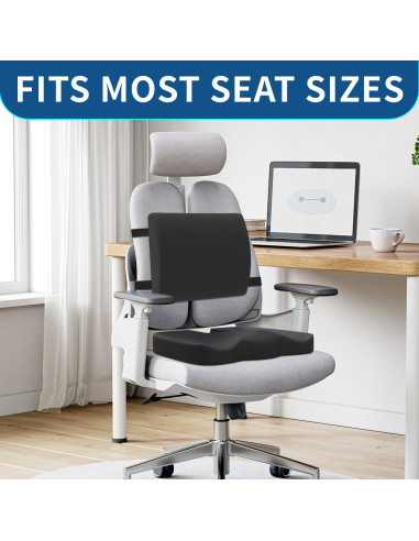 Cojín de Espuma Viscoelástica Qutool con Almohada Lumbar