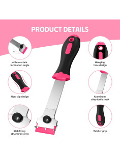 Juego de 3 Raspadores de Cuchillas Ywmoml con 60 Cuchillas 2