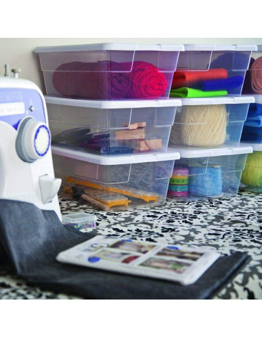 Contenedor de Almacenamiento Apilable Sterilite 6 Qt Transparente