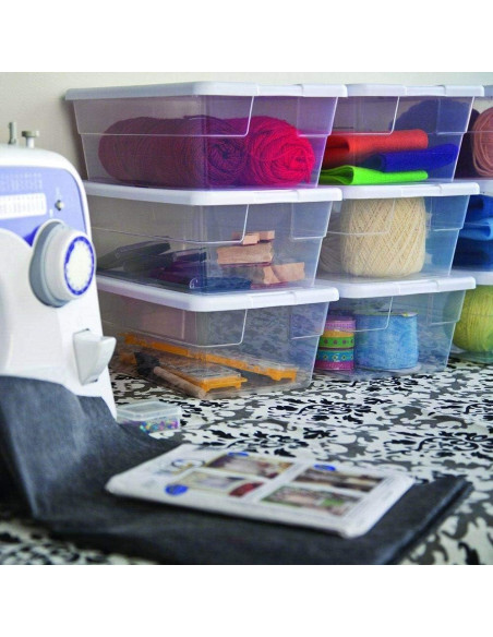 Contenedor de Almacenamiento Apilable Sterilite 6 Qt Transparente