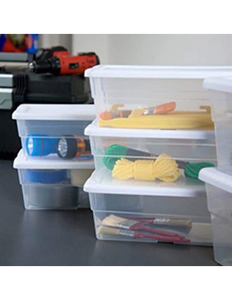 Contenedor de Almacenamiento Apilable Sterilite 6 Qt Transparente