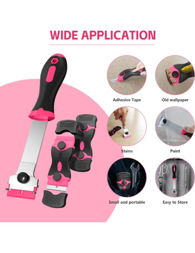 Juego de 3 Raspadores de Cuchillas Ywmoml con 60 Cuchillas