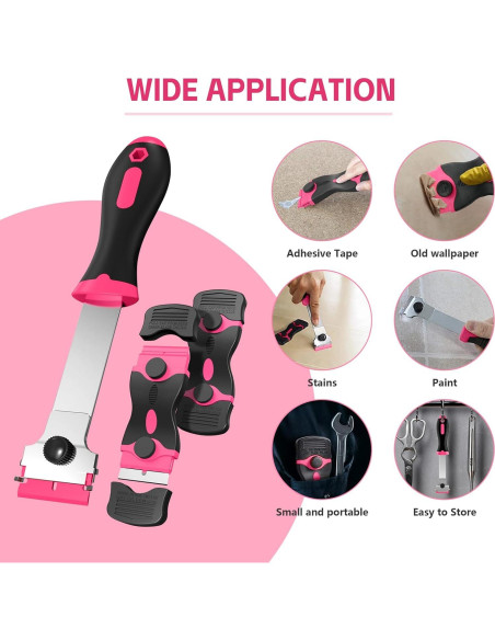 Juego de 3 Raspadores de Cuchillas Ywmoml con 60 Cuchillas