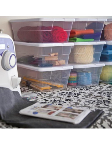 Contenedor de Almacenamiento Apilable Sterilite 6 Qt Transparente