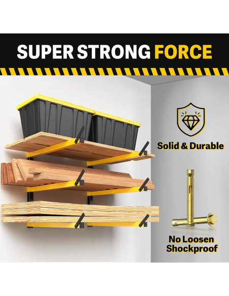 Estante de Madera GREENER Plegable 3 Niveles 2 Pares Amarillo