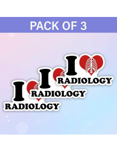 Calcomanías SODAVA Radiología 3 Piezas Caricatura 2